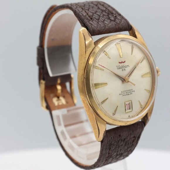 Vintage Accessories - Vintage 36mm Waltham Auto-Chron Date 65 Jewel Men's Automatic Wristwatch r 312